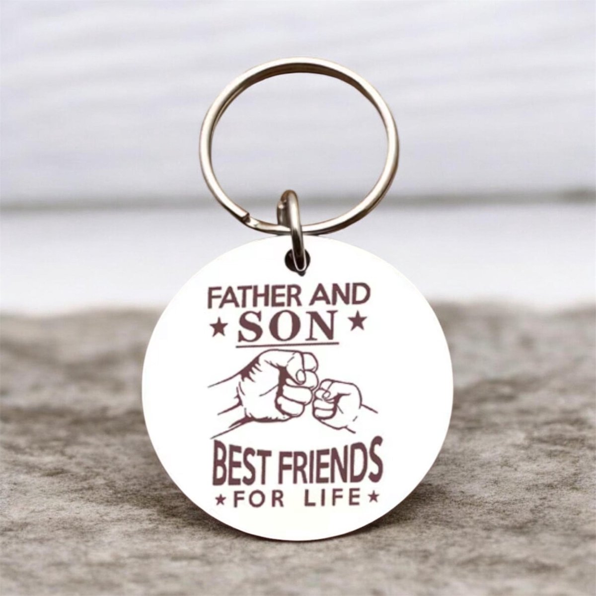 Sleutelhanger Father And Son Best Friends For Life ( 5 x 3 cm )