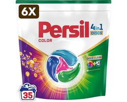 6 x Persil Discs Color - Wascapsules - Krachtige Vlekverwijdering - Hygiënische Frisheid - Gekleurde Was - 35 Wasbeurten