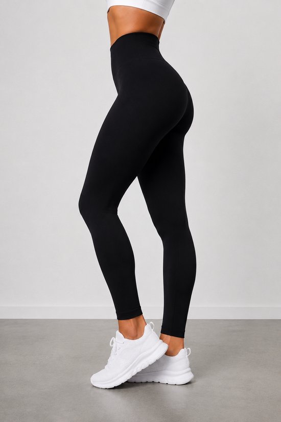 SparkNine Serenafit sportlegging - L - zwart - hoge taille - zacht & comfortabel materiaal - tweede huid - stretch - buikcontrole — afbeelding 3