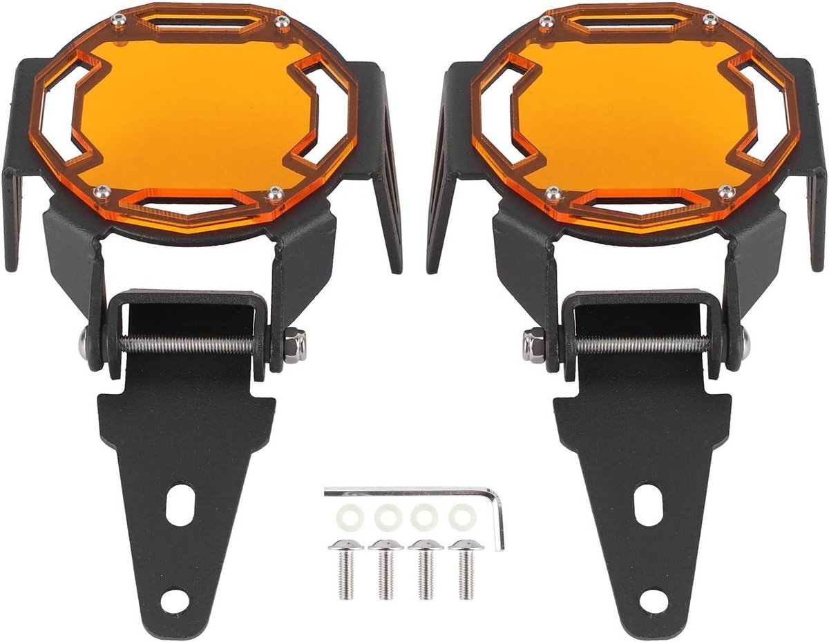 Beschermende Cover voor LED Mistlampen - Geschikt voor R1200GS/R1250GS Adventure LC - Duurzaam en Stijlvol (Oranje)