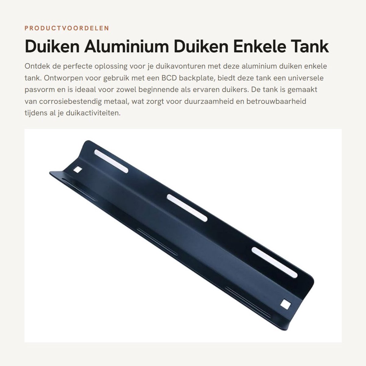 Dailygoods- Duiktank Aluminiumlegering - Duikfles Mini - Corrosiebestendig - Universele Pasvorm - Lichtgewicht - 110g