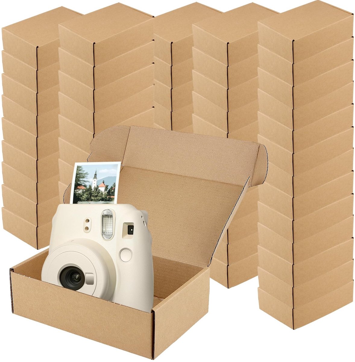Dailygoods- Kartonnen Dozen 50 Stuks - Kleine Verzenddozen 15 x 10 x 5 cm - Bruine Kraft Dozen - Pakketdozen voor Opslag - Geschenkverpakking - Verpakkingsdozen