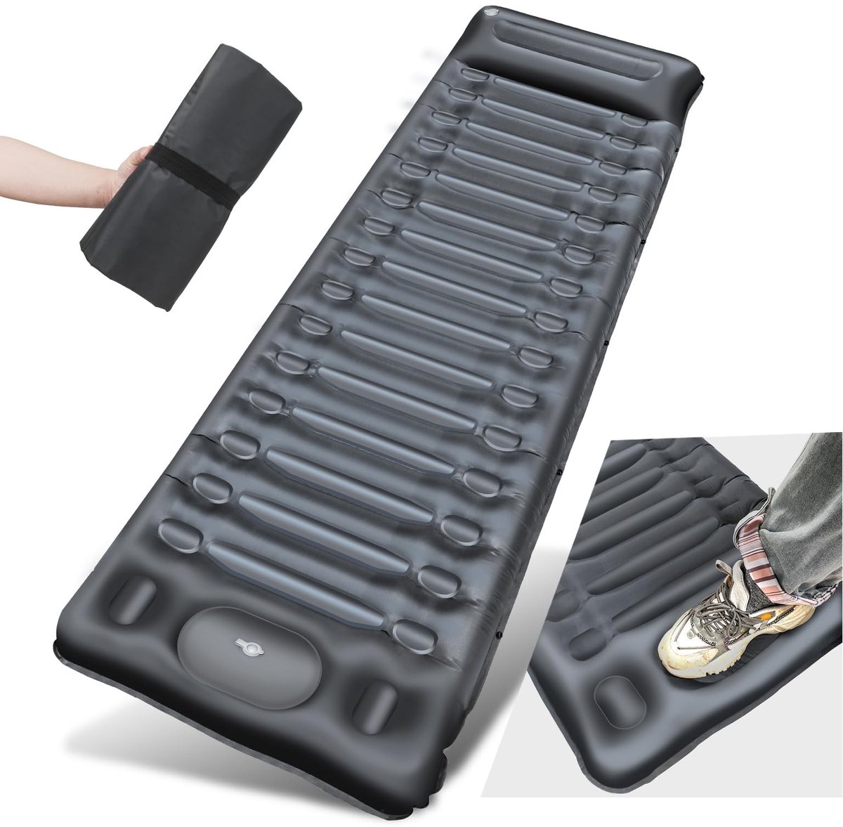 Dailygoods- Campingmat met rugleuning - Isolatiemat - Verdikte slaapmat - Outdoor matras - Opvouwbaar - Duurzaam materiaal - Slaapmatras