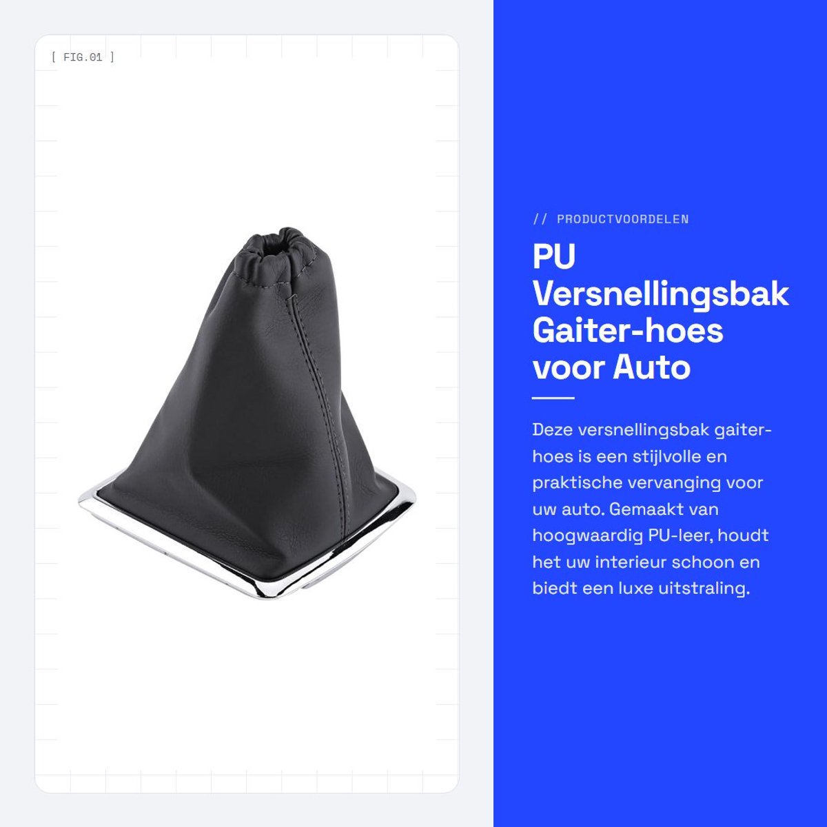 Dailygoods- Versnellingspookhoes PU-leer - Stofbestendig - Eenvoudige installatie - Universele pasvorm - Vervanging 2005-2012 - Comfortabele rij-ervaring - Shifter Boot