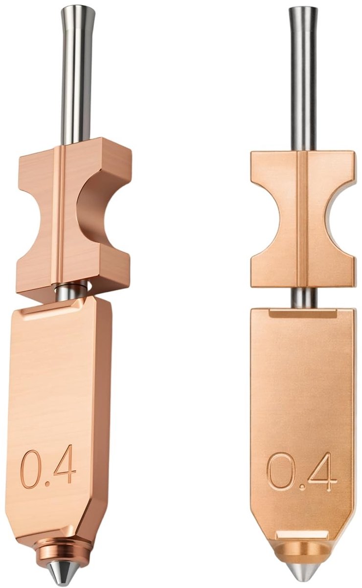 Dailygoods- Sproeikop Hotend upgrade - Volmetalen ontwerp - Compatibel met AD5X 3D-printer - Temperatuur tot 300 °C - 2 stuks - Snel loskoppelbaar - Nozzle