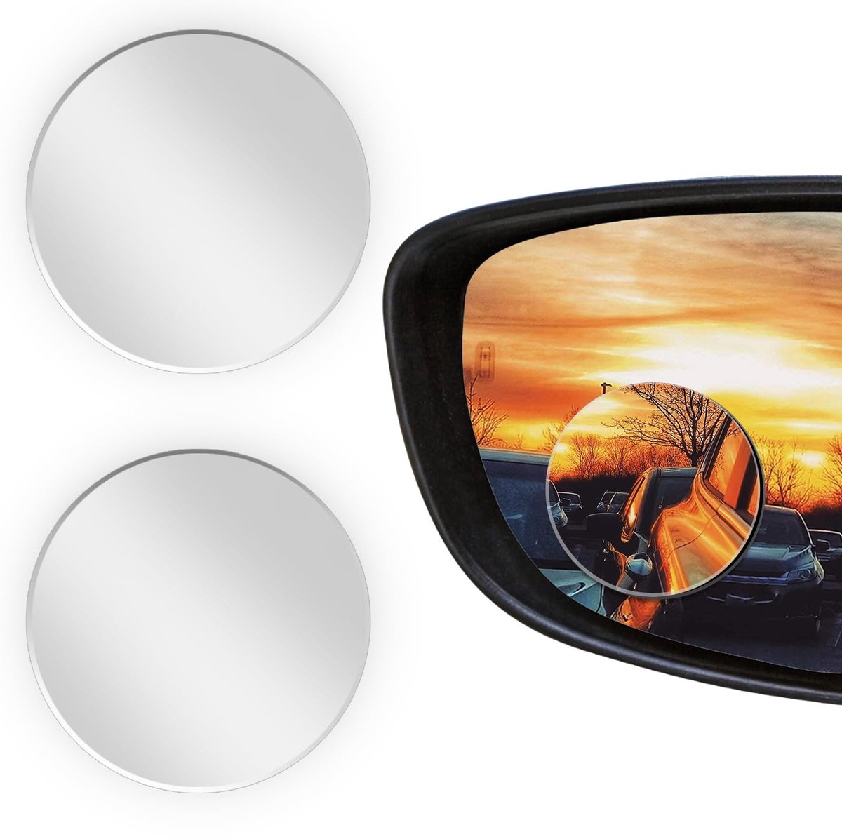 Dailygoods- Dodehoekspiegels 2 stuks - Verstelbare Hoek 360° - Universeel voor Auto/Vrachtwagen/SUV - Kunststof Behuizing - HD-Glas - Zichtspiegel