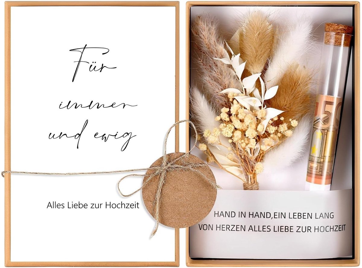 Dailygoods- Huwelijkscadeau Uniek - Huwelijksgeschenk - Geldgeschenk - Bruiloft - Geschenkdoos - Bewijs van liefde - Bruiloftsgeschenk