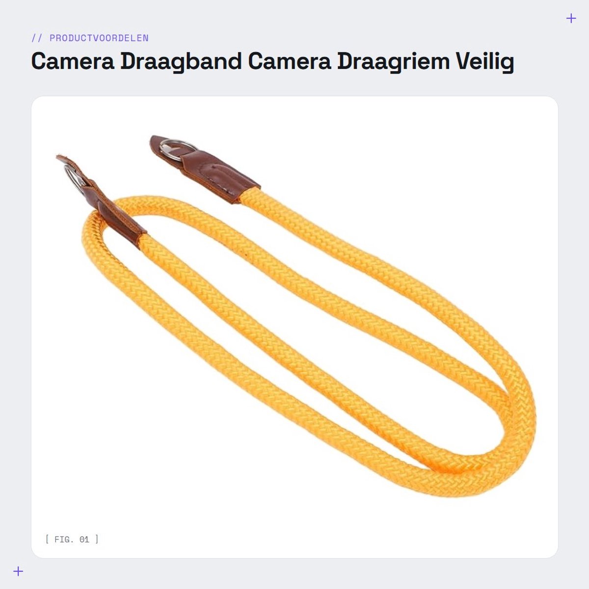 Dailygoods- Camera Draagriem Veilig - Camera Strap Schouder - Camera Accessoires - Comfortabel - Universeel - Sterk Materiaal