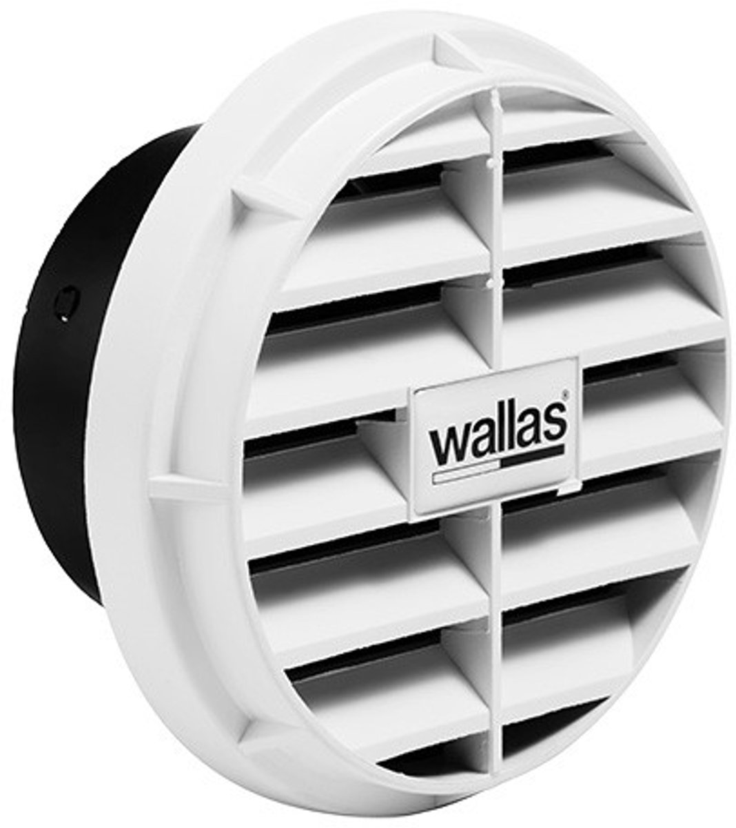 Wallas wit afsluitbaar Luchtrooster Ø 75mm voor diesel Kachel | 3441