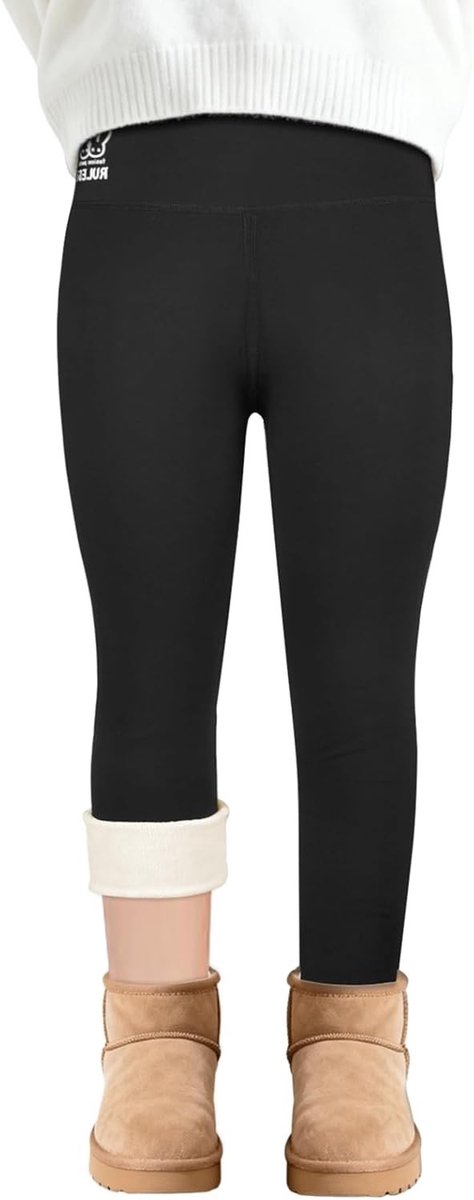 Thermische Fleece Leggings voor Meisjes met Konijnenprint - Ideaal voor School, Buitenactiviteiten en Vrije Tijd