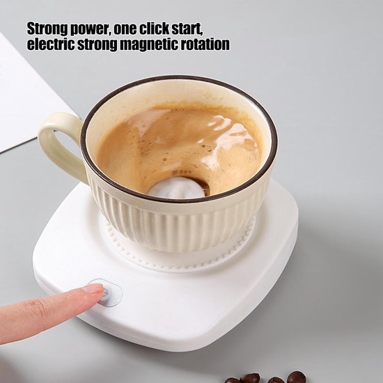Magnetische Roerder - Drank Mixer - Gelijkmatig Mengen - Intelligente Temperatuurregeling - 12.5x13.5x3cm - Wit — afbeelding 2