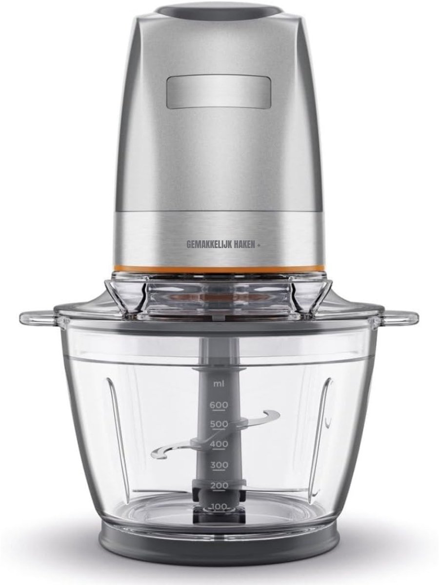 QORA® Hakmolen elektrisch - Hakmolen - Zilver - 20cm x 18cm x 26cm