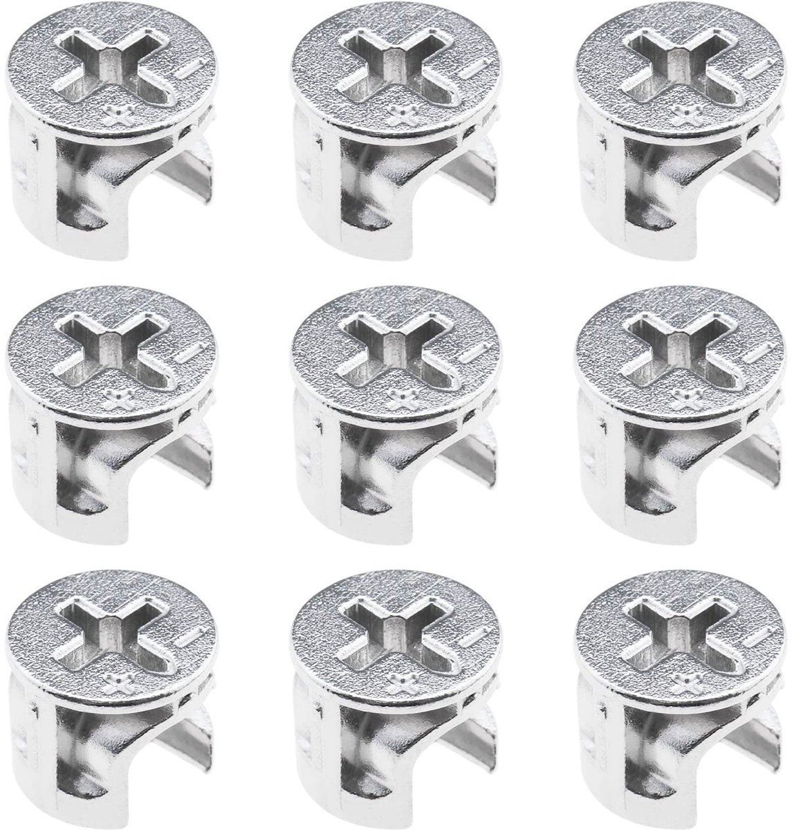 Solidchoice- Meubelconnector 50 Stuks - Zinklegering - Corrosiebestendig - Geschikt voor Kasten/Lade/Dressoir - Afmetingen 12x10mm - Duurzaam - Furniture Connector