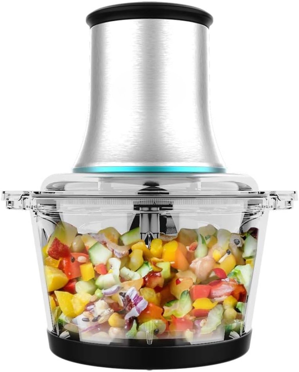 QORA® Hakmolen elektrisch - Hakmolen - Zilver - ‎22cm x 18cm x 25cm