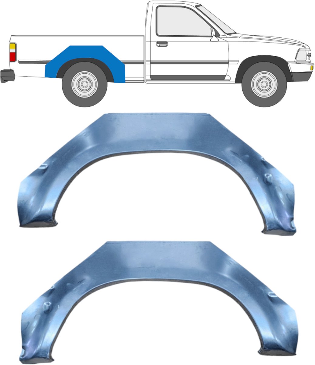 Reparatiepaneel achterspatbord voor Toyota Hilux 1988-2001 / Links + Rechts