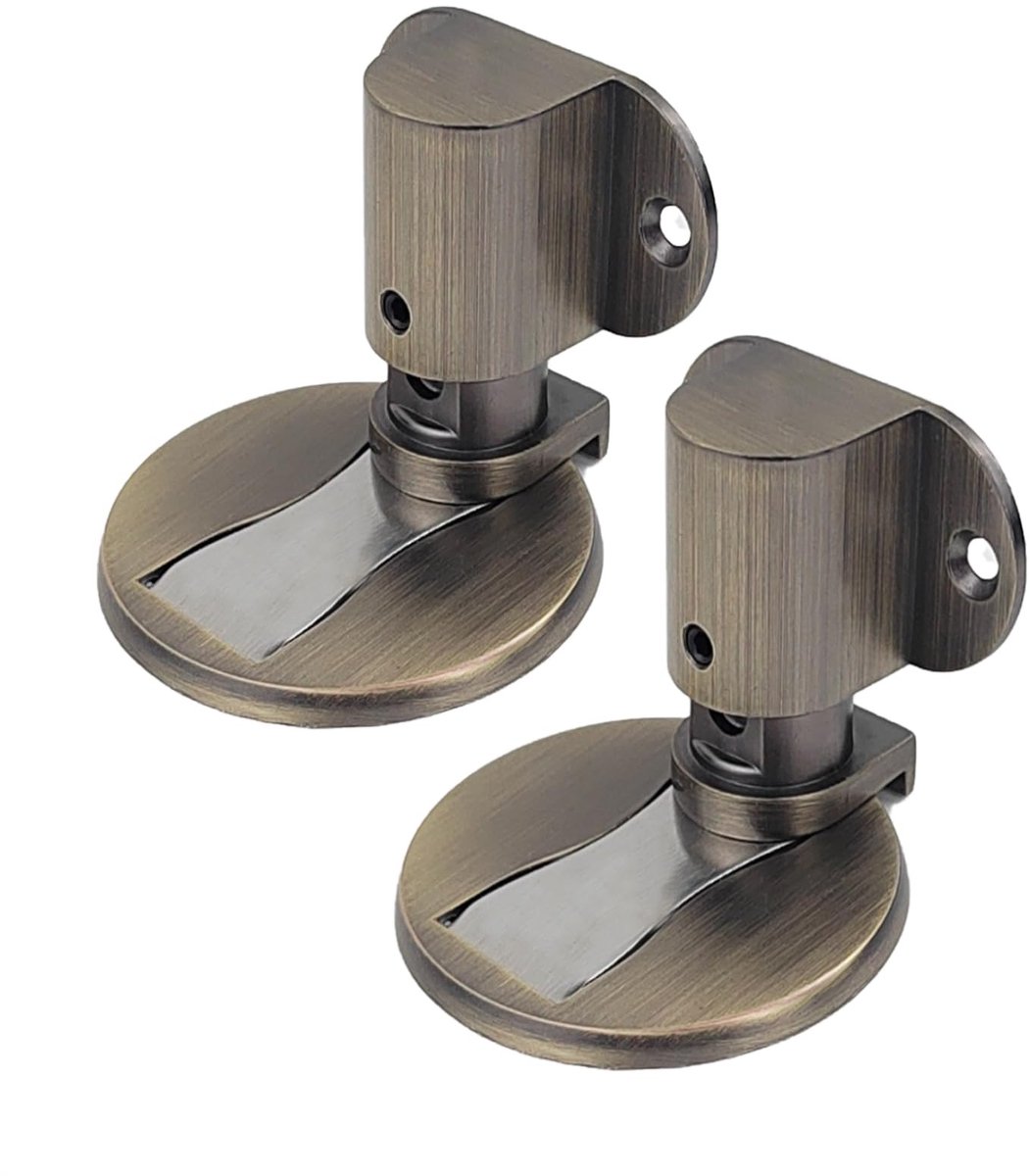 Dailygoods- Deurstopper Verstelbaar - Magnetische Deurstopper - 2 Stuks - 3M Dubbelzijdig Plakband - Zinklegering - Onzichtbaar en Veilig - Deurbuffer