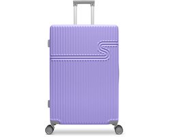 BHPPY Reiskoffer groot 76 × 51 × 28 cm - Koffer met wielen - TSA slot - 86L - Signature koffer Bright Lavender