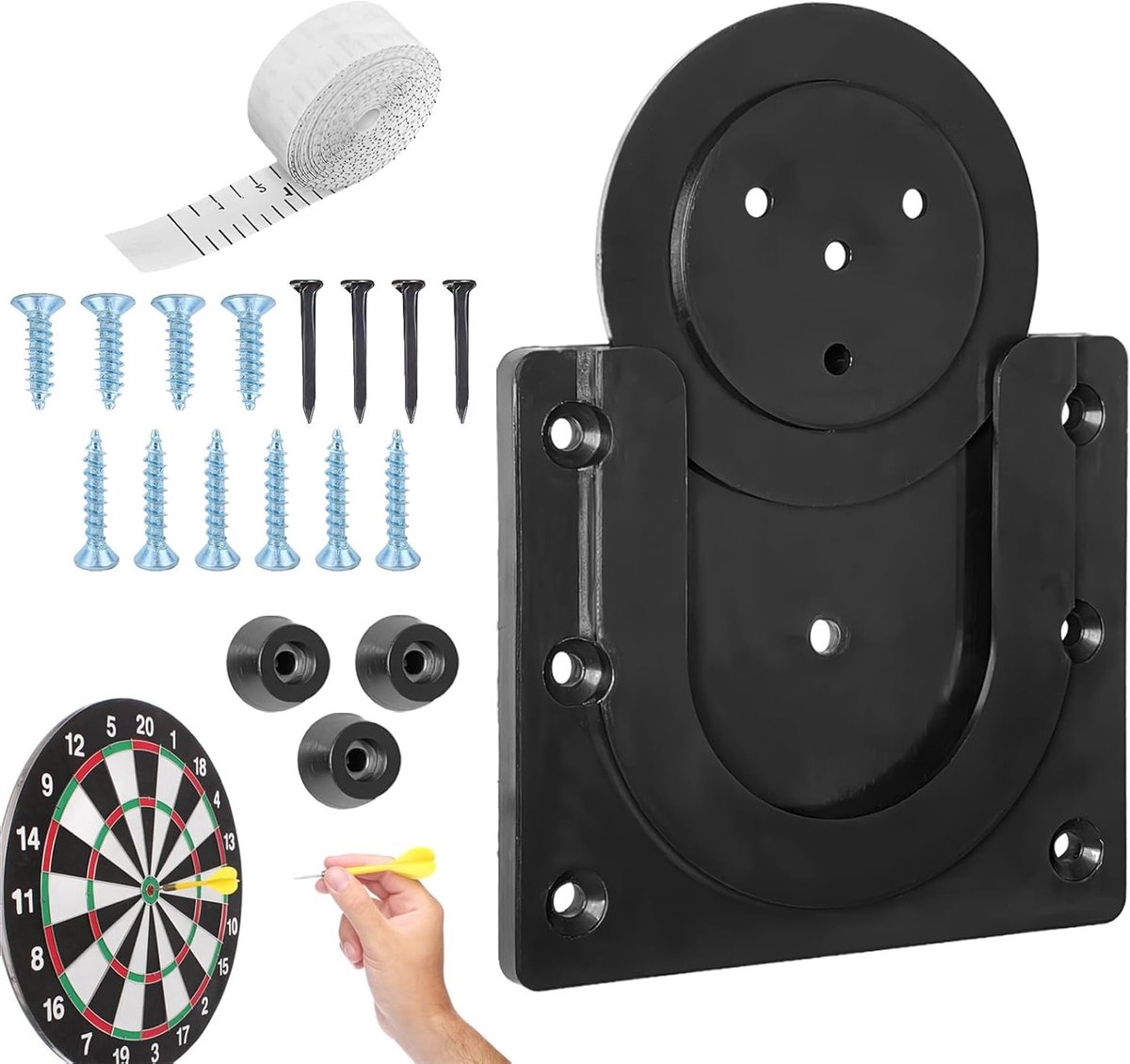 Dartbord Wandhouder voor Stalen Dartborden, Ideale Accessoires voor Wandmontage en Organisatie van Dartspeelmaterialen