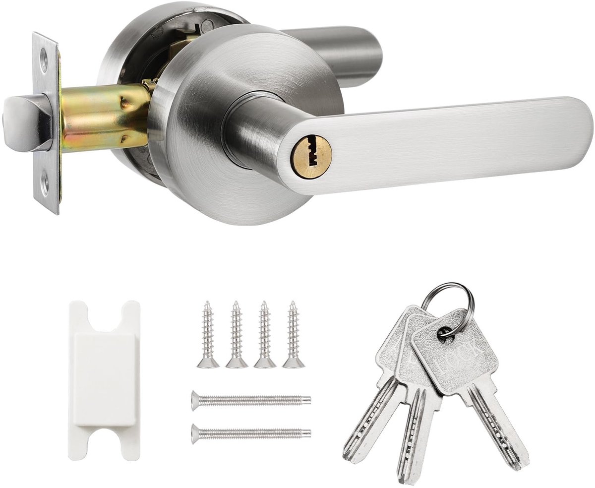Dailygoods- Deurklink met slot - Omkeerbare Deurgrepen - Privacydeurhendel - Veiligheidsdeurslot Set - Toegangsdeurhendel met Sleutels - Mute Lock Body - Deurgreep