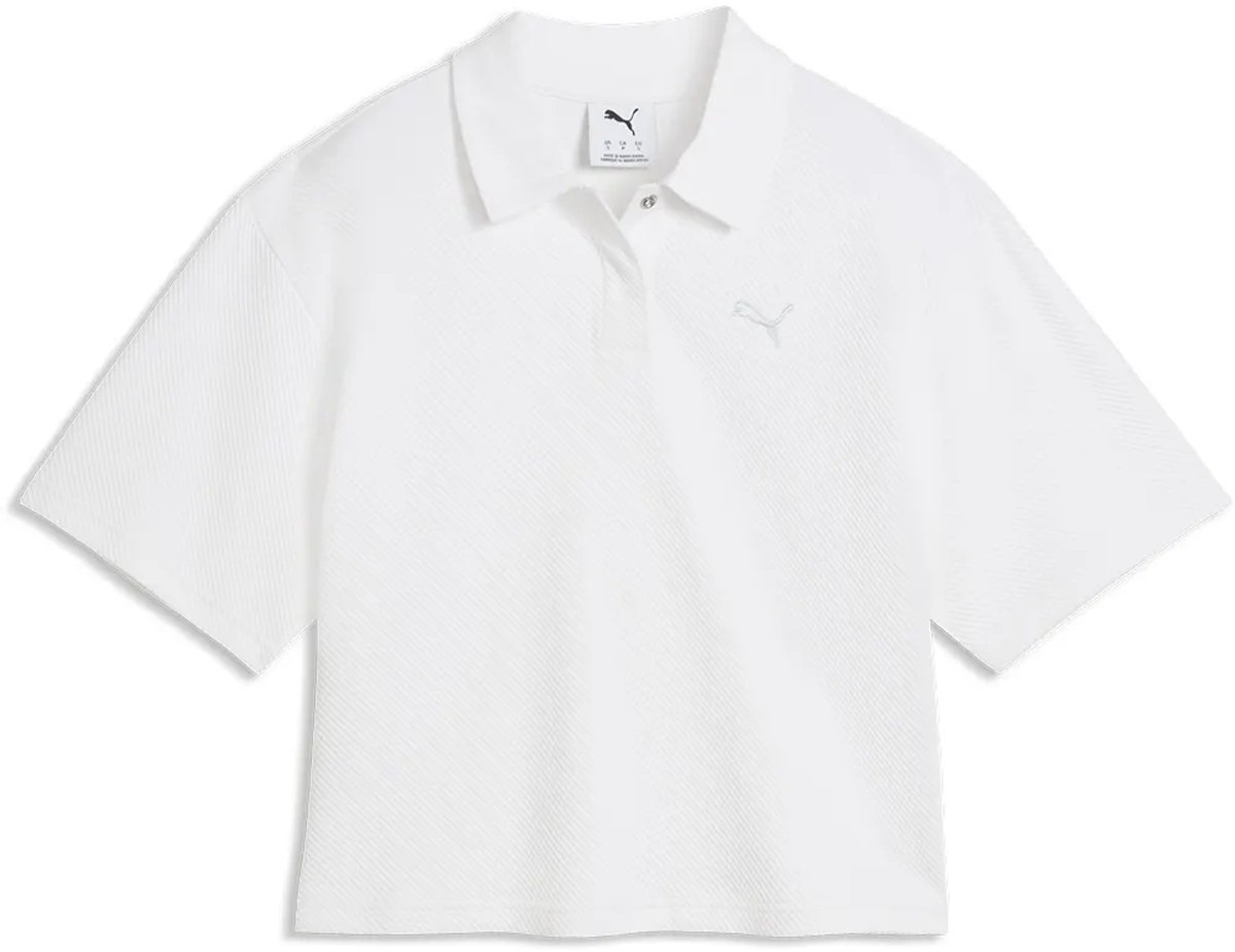 Puma Class Relaxed Polo Korte Mouw Poloshirt XS Vrouw Wit
