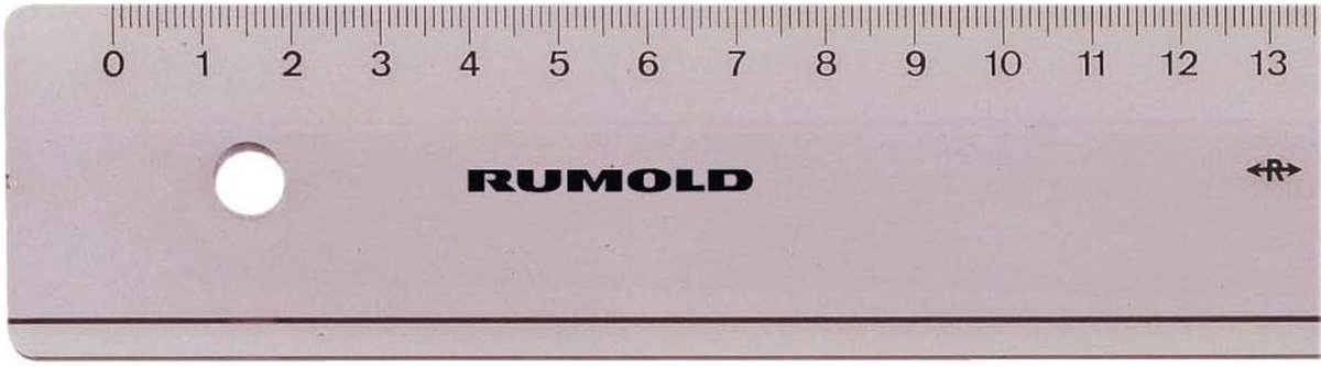 Kantoorliniaal - Technisch meetinstrument - Nauwkeurig meten - Met inktrand - 40 cm - Transparant
