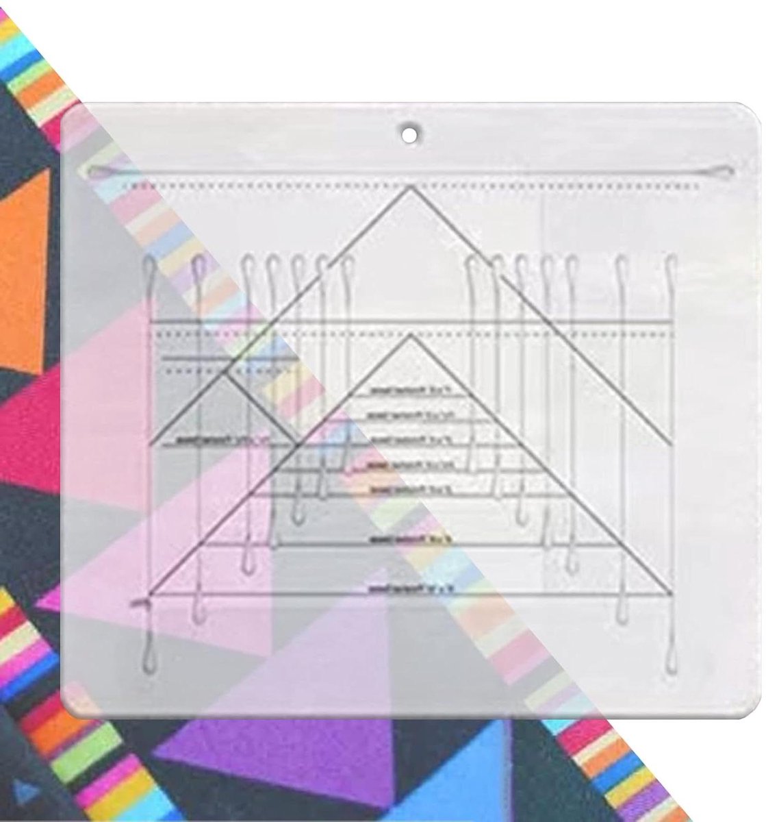 Snijliniaal Vliegende Ganzen - Quiltmal Stof - Patronen Maken - Slijtvast Acryl - 20 cm - Transparant