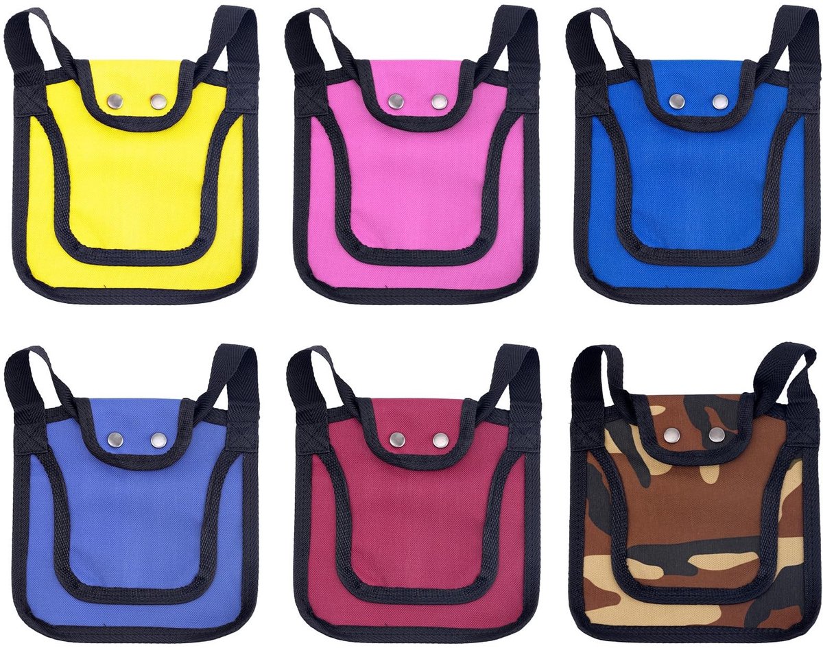 Dailygoods- Kippenzadel 19 cm - 6 Stuks - Verstelbare Riem - Oxfordstof - Comfortabele Kippenschorten - Beschermende Accessoires - Kippenbescherming