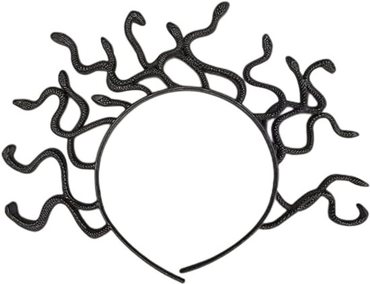 Fashionable Haarband in Medusa Vorm, Serpentine Hoofdband voor Feestjes, Cosplay en Halloween, Unisex Accessoire in Zwart