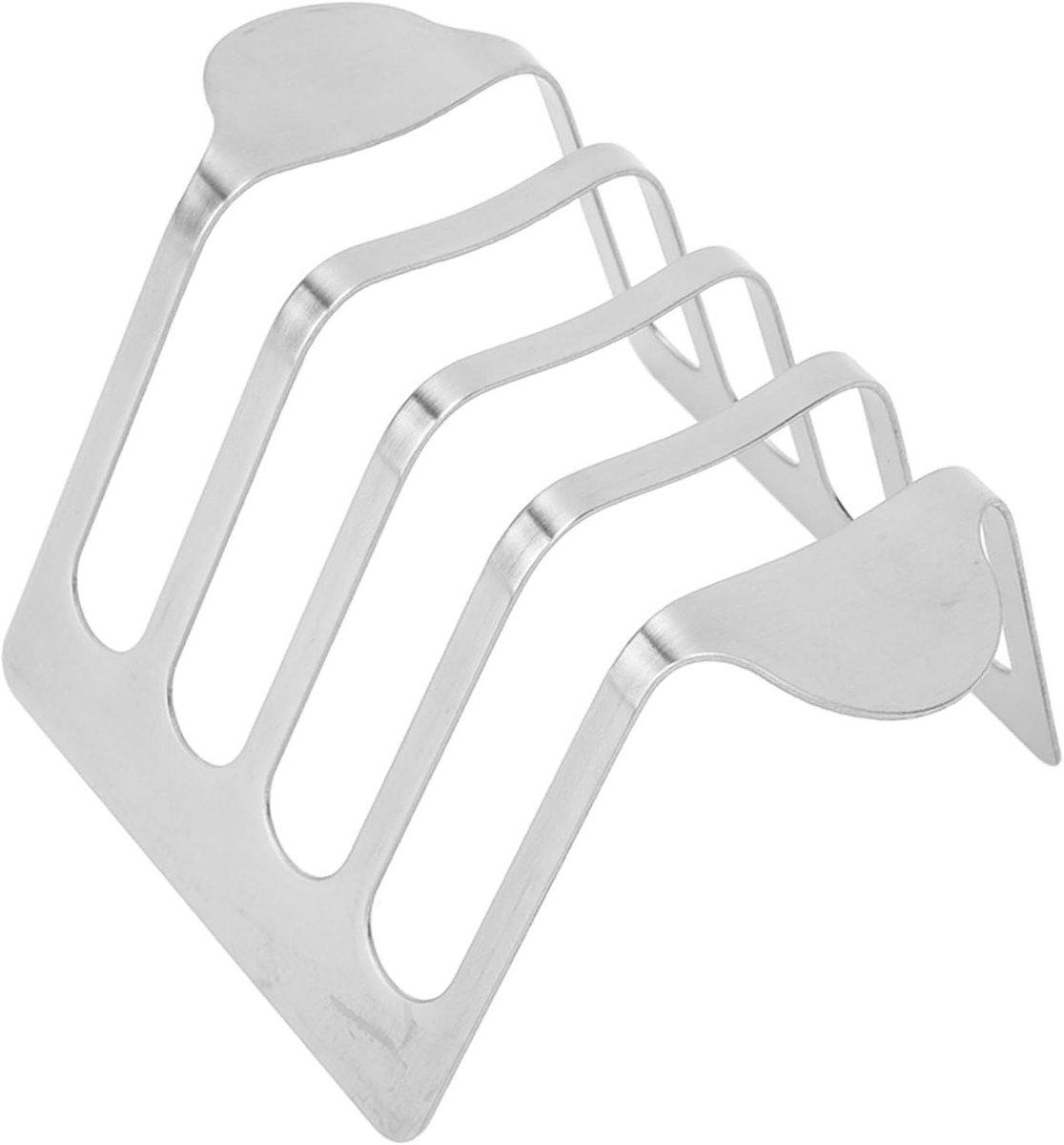Broodrooster Rek - Toast Houder - Ontbijt Presentatie - Roestvrij Staal - 9 x 8 x 6 cm - Zilver
