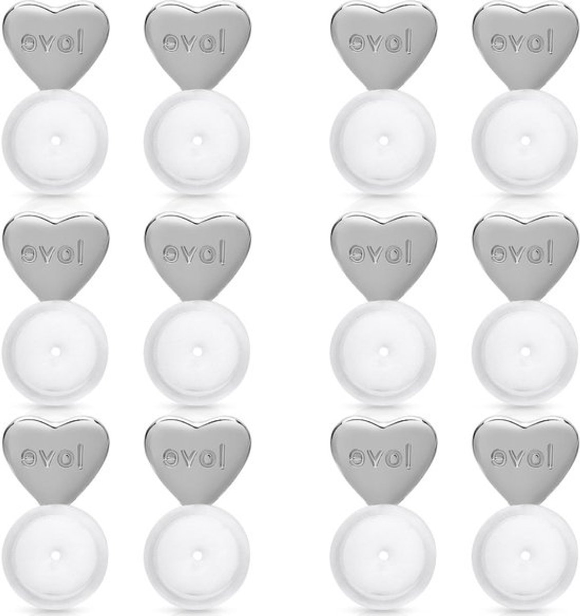 Hangende oorbellenhouders - 14 stuks siliconen oorbellenhouders voor zware en stud-oorbellen, oorbellenorganizer en opbergoplossing