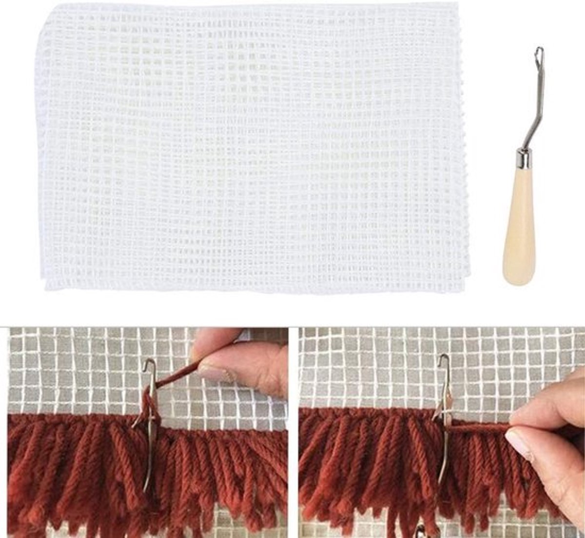 Transparant Plastic Gaasdoek voor Borduurprojecten, Creatieve Knutselmaterialen, 50x50cm, Ideaal voor DIY en Handwerk