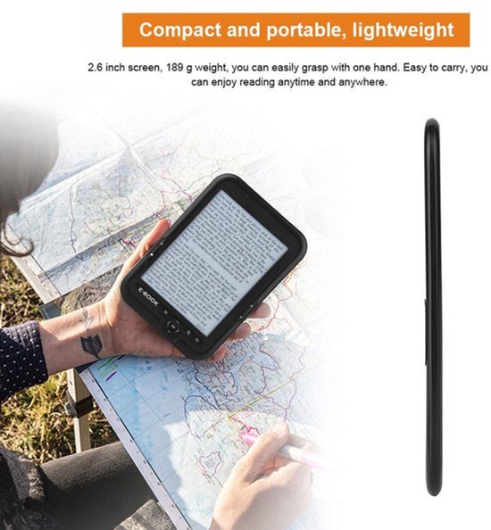 Ereader - 6 Inch E-ink Reader - Compact en Lichtgewicht - Blauwe Cover - 16GB Opslag - Perfect voor Lezers - Ideaal voor Thuis en Onderweg — afbeelding 2