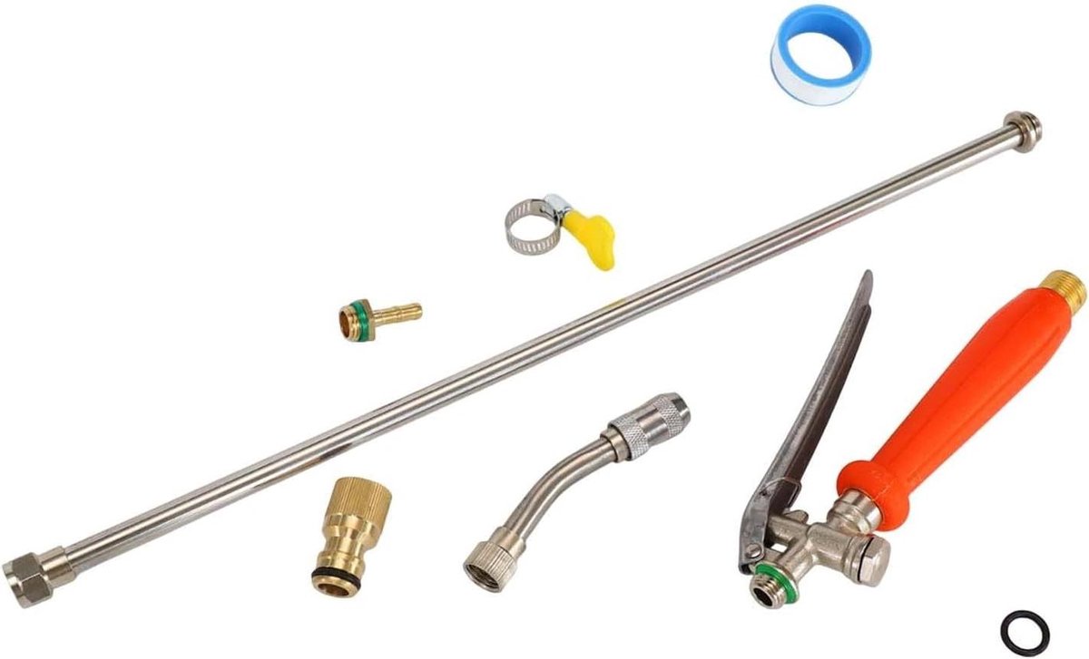 Roestvrijstalen Spuitstok - Telescopische Watersproeier - Tuin en Auto Wassen - Verstelbare Lengte - Tot 112 cm - Zilver