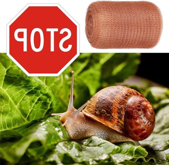Koperband tegen slakken, slakkenhek voor plantenbescherming, tuinslakkenafweer voor zaailingen en zaden (6 m) — afbeelding 5