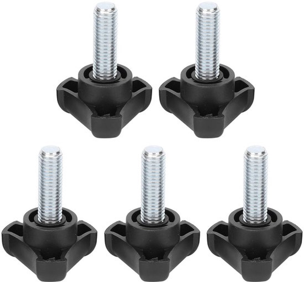 Handmatige Verstelbare Schroefknop Set met Driehoekige Handgreep, M10 30 mm, 5 Stuks voor Schroefbevestiging en Verbeterde Grip