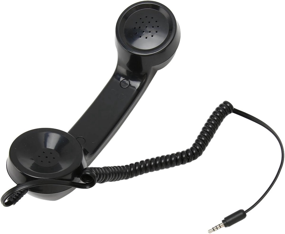 SnelShoppen - Mobiele Telefoon Ontvanger Retro Telefoon Hoorn met Microfoon, Uitstekende Geluidskwaliteit, Stralingsbescherming, Geschikt voor Alle Sm