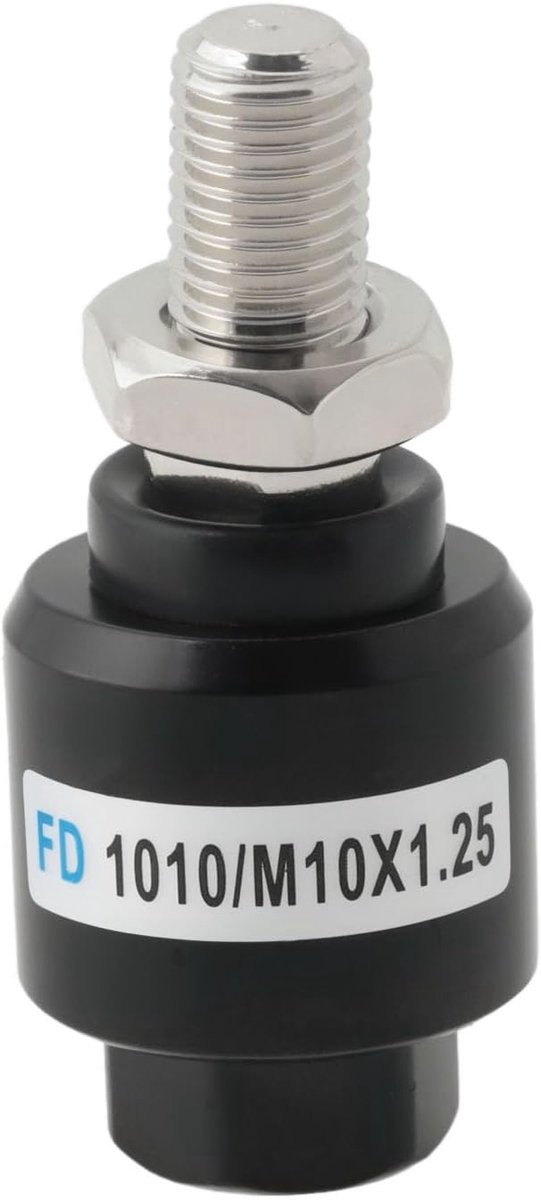 SnelShoppen - Cylinderbuffer M10x1.25 voor Pneumatische Systemen - Flexibele Verbinding - Zwart - 1 Stuk