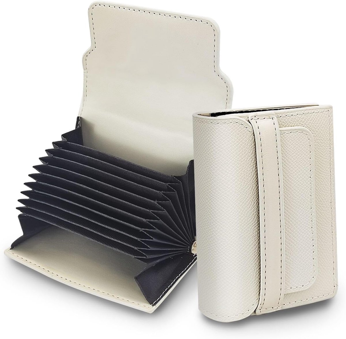 Card Case for Women, Compact Minimalist Card Wallet, PU Leather, Credit Card Holder for Women, Small Ladies Wallet - ShopVlot