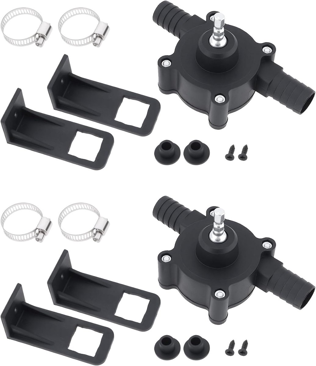 SnelShoppen - Elektrische Waterpomp voor Boormachine - Geschikt voor Water, Benzine, Olie en Diesel - 35 L/min, Inlaat/Uitlaat 16mm, Compact en Handig