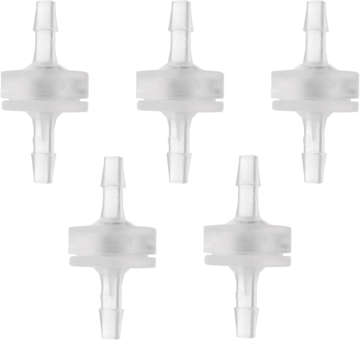 SnelShoppen - 5PCS 1/8 Inch (3mm) Eénrichtingsklep PP Voor Water, Brandstof, Olie, Lucht, Gas, Pneumatische Systemen - 30.6x14.9mm