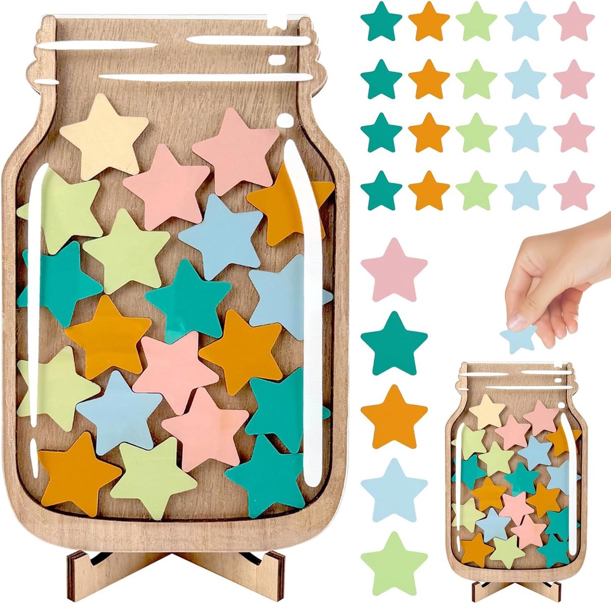 motivational reward glass, Stars reward glass for kids, Magnetic reward glass for kids, Star Reward Jar school - ShopVlot