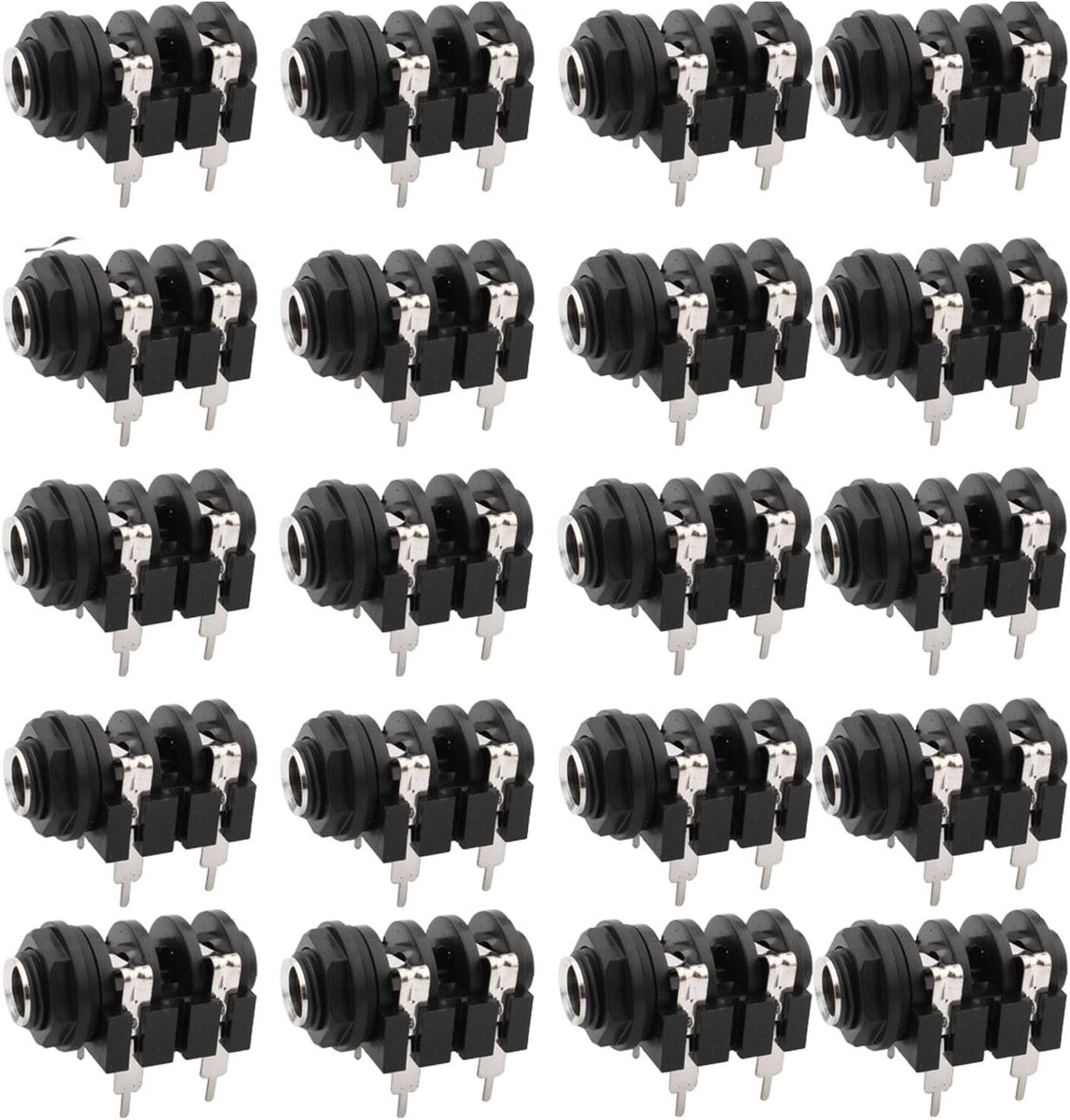 6.35mm Jack mono plug - 4 pins - metalen en plastic connector - ideaal voor audioapparatuur - ShopVlot