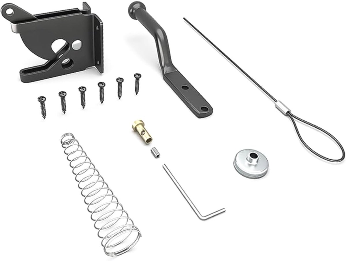 SnelShoppen - Automatische Poortsluiting met Gravity Bolt, Zelfsluitende Tuindeur Latch van Carbonstaal voor Houten en Metalen Hekken, Poorten en Schu