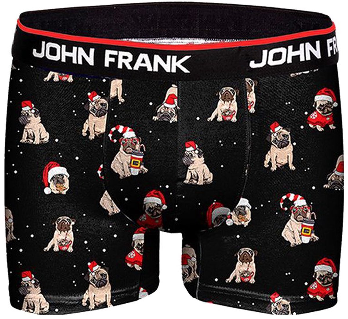 John Frank Boxershorts-Christmas Edition-Sinterklaas-Onderbroek Heren-Cadeau Heren-Pug-M