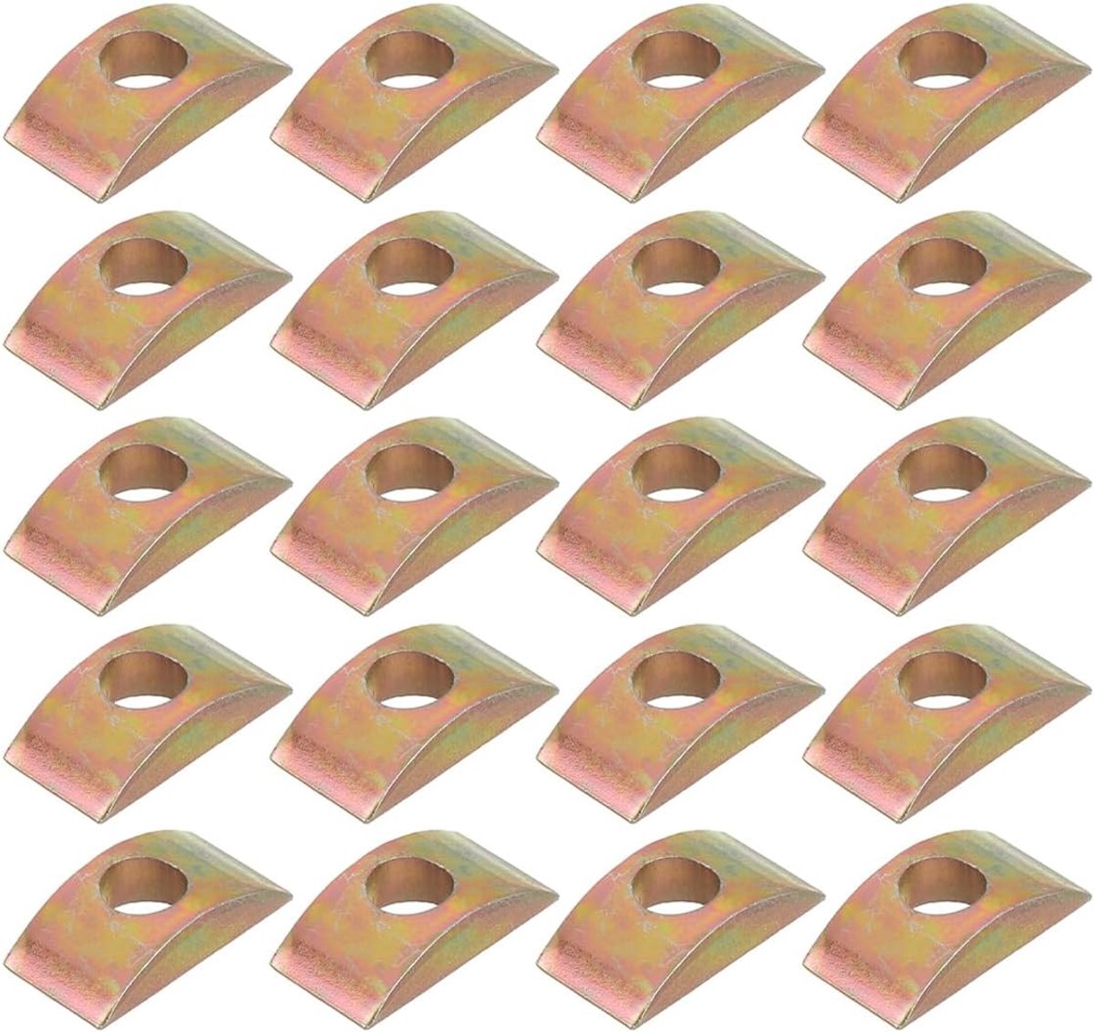 SnelShoppen - 20 Stuks M8 Halve Maan Moeren Ringverbinder Hardware Stevige Kromme Moer Ring voor Houtconstructies en Meubelverbindingen