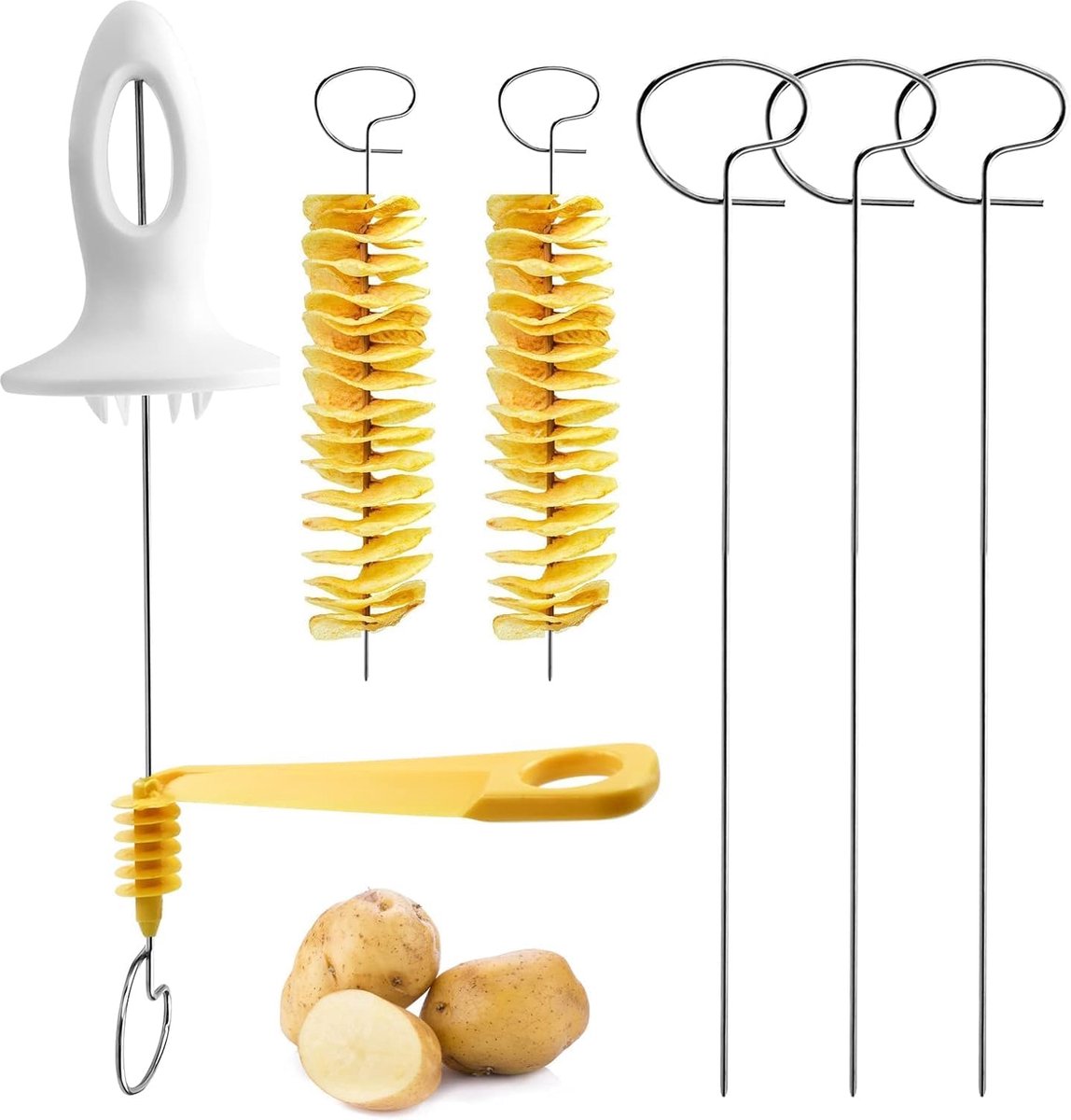 Spiral Cutter for Vegetables, Spiral Cutter for Potatoes, Potato Tower, Perfect for Potato Tower, Barbecuing and - ShopVlot