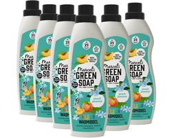 Marcel's Green Soap Kleur Wasmiddel - Perzik & Jasmijn - 6 x 1L - 139 wasbeurten