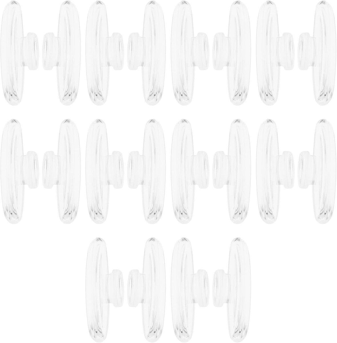 SnelShoppen - 10 Paar Neuspads Voor Brillen - Vervangende Neuspads van Siliconen - Geschikt Voor Rimless Brillen - Comfortabele & Veilige Pasvorm - Un