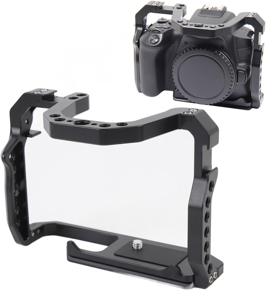 SnelShoppen - Camera Stabilizer voor 200D 200DII, Universele Video Camera Cage Rig, Aluminium Camcorder Stabilizer, Verstelbare Ondersteuning voor Pro