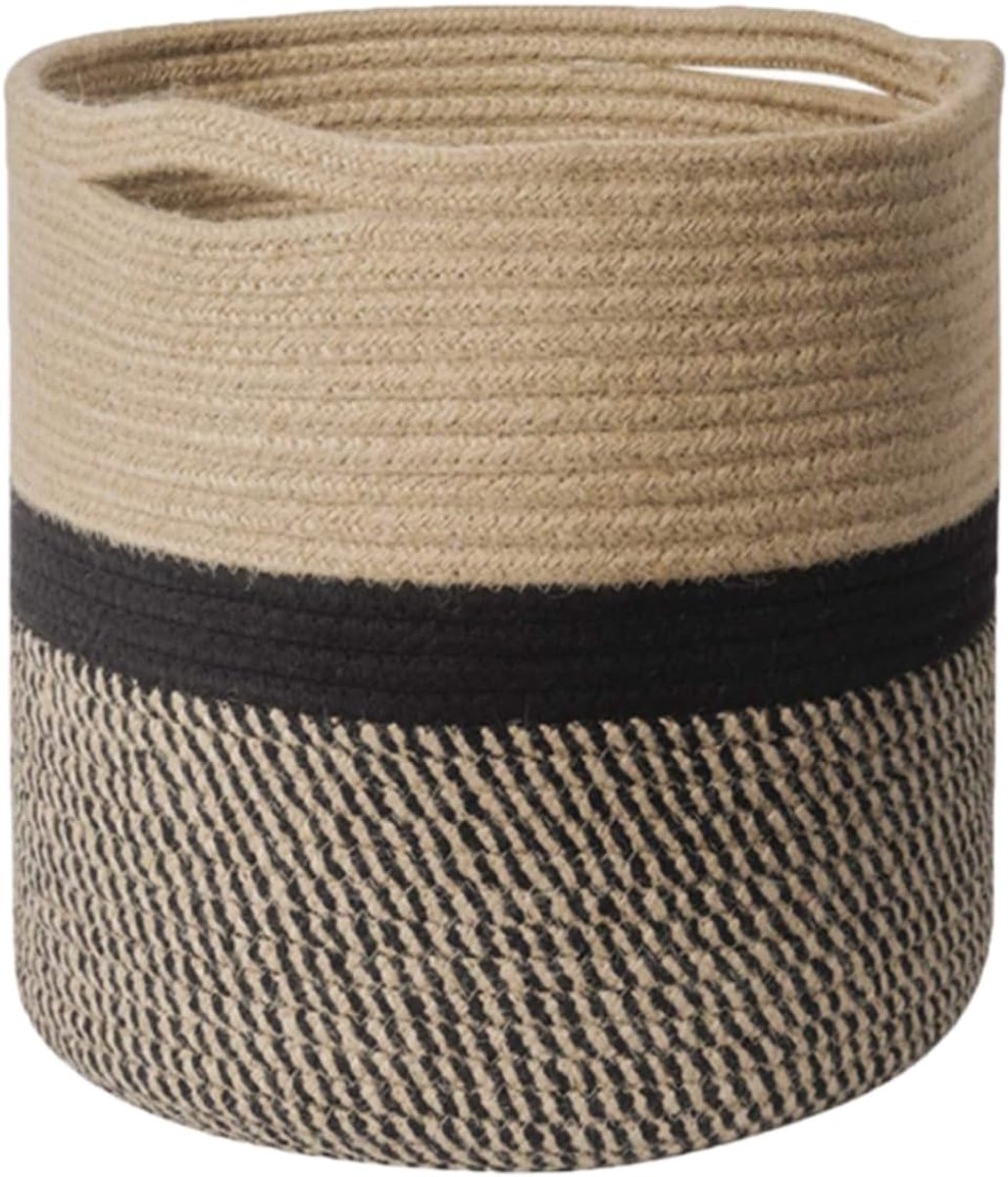 Opbergmand 28 x 28 cm - Katoenen touw - Vouwbaar - Voor speelgoed en kleding - SnelShoppen